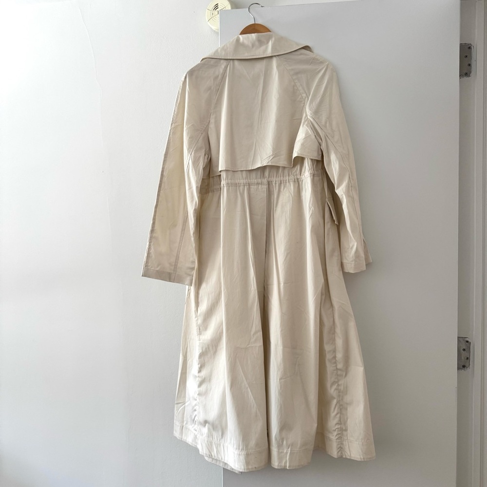 Banana Republic Poplin Trench Coat in Ivory Size XS - Picture 6 of 7